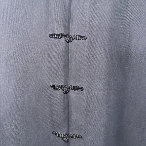 Lauren Ralph Lauren Oriental Style 100% Silk Tunic - Black L - Picture 3 of 7